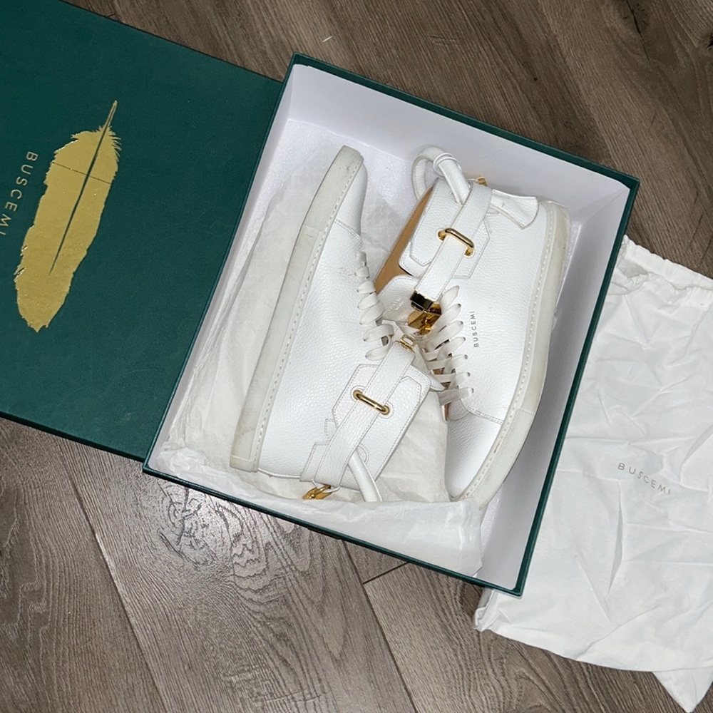 Men’s White Buscemi Sneakers Us Size 8 Eu Size 41